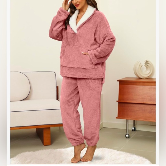 NWT PINK FLEECE FLANNEL PAJAMAS-S - Picture 11 of 17